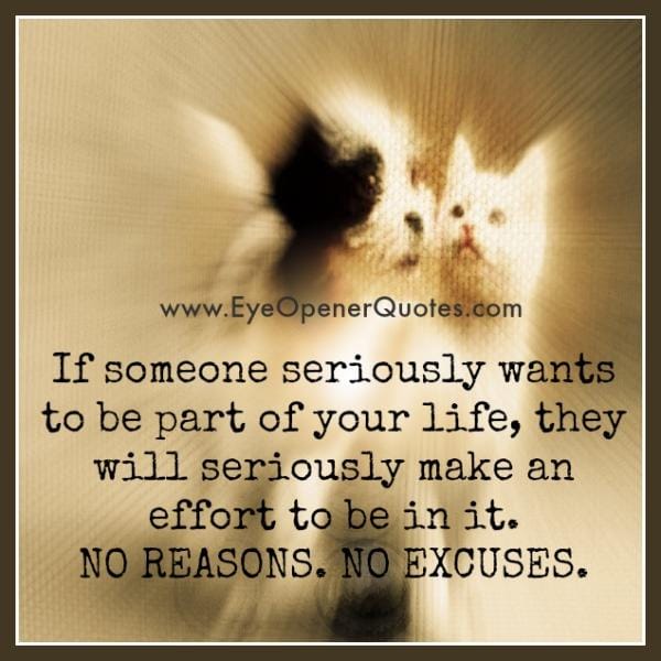 If someone seriously wants to be part of your life