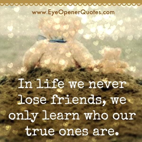 We never lose Friends in Life