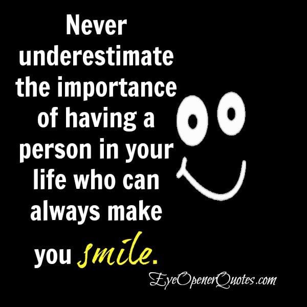 The importance of having a person in your life