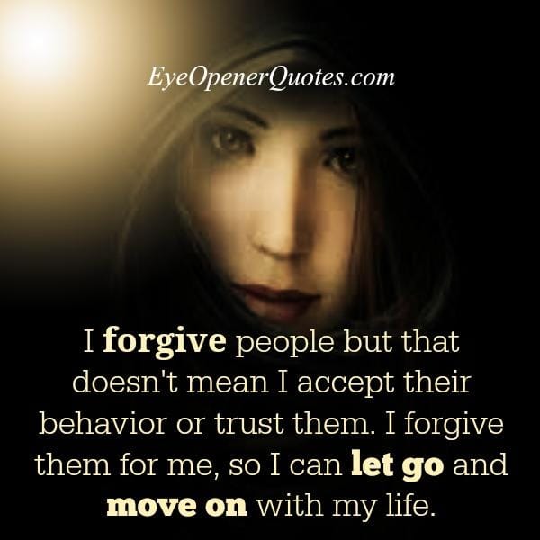 How can you let go or move on with your life?