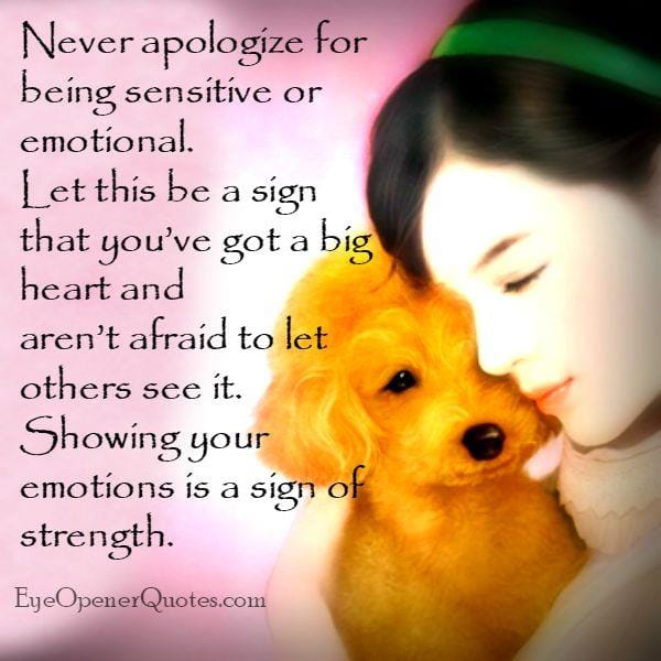 Showing your emotions to someone