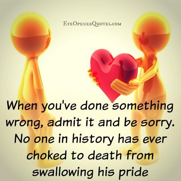 When you've done something wrong
