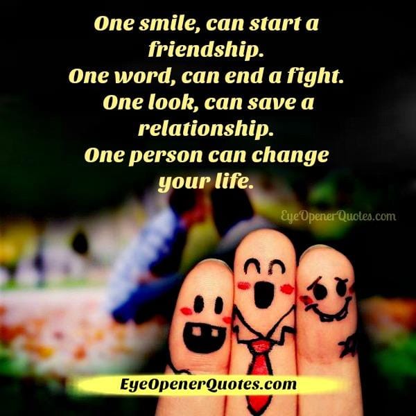 One person can change your life