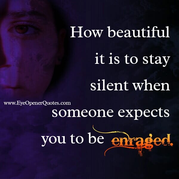 How beautiful it is to stay silent?