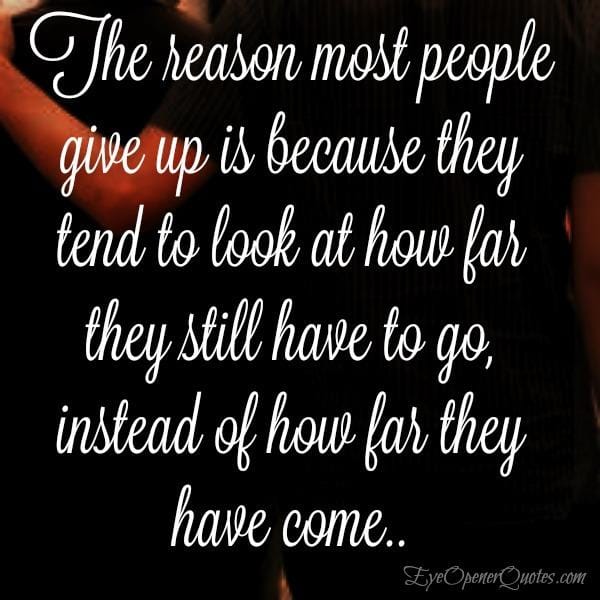 The reason most people give up