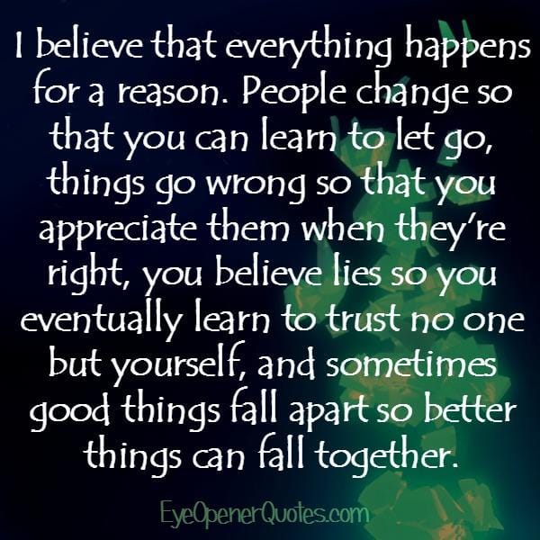 Why people change in your life?